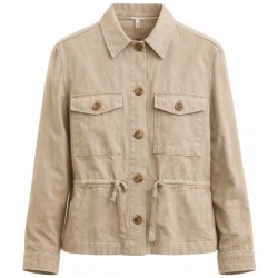 Blazer Lin Femme Tom Tailor – Veste Safari Beige