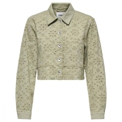 Veste Courte Crochet Only Onlelsa Vert Kaki